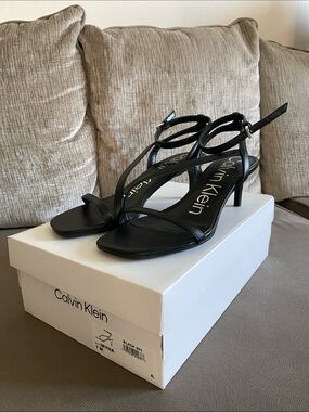 calvin klein women's fairy dress sandals Calvin Klein | Shoes | Calvin Klein Womens Fairy Dress Sandals Dark Blue  Medium